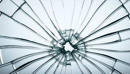 Obraz premium 割れてヒビが入っているガラス（Broken and cracked glass） 