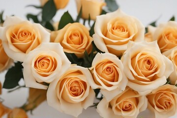 Obraz premium Elegant Bouquet of Orange Roses, Perfect for Any Occasion. Generative AI