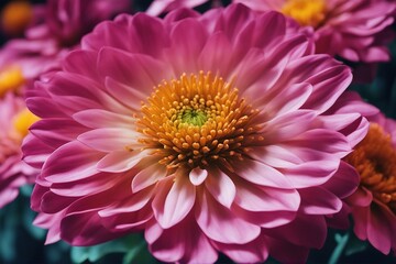 Stunning Close-up of a Gradient Flower, Featuring a Smooth Transition of Vibrant Colors | Generative AI