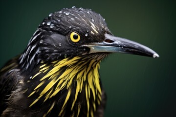 Obraz premium Closeup of Tui, a Vibrant New Zealand Endemic Honeyeater - Aves Fauna Natural Beauty