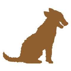 Dog Sitting Silhouette Tongue Sticking Out Outline Design Lover Art Vector Illustration Card T-Shirt Poster Sticker Graphic Print Decorative Drawing Isolated Logo Decoration Symbol Creative Cool Style