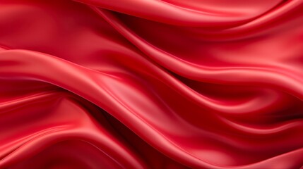 Obraz premium Elegant Wallpaper Design. Luxury Silky Red Liquid Waves of Grunge Silk with Soft Drape Texture. Perfect for Backgrounds, Clothes and Christmas