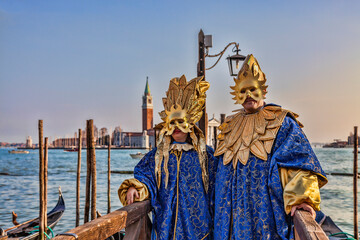 Venetian Disguised Couple, Venice Carnival