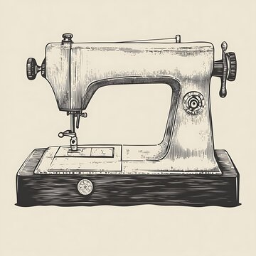 recommend clip art: Vintage sewing machine graphic illustration (1)