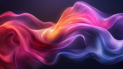 Fototapeta premium Abstract background featuring colorful waves in vibrant hues and smooth flowing patterns for design use