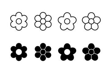 Flower icon vector isolated on white background. flower vector. flower symbols