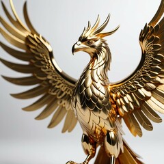 Obraz premium 黄金の不死鳥です。AI生成画像を利用してます。