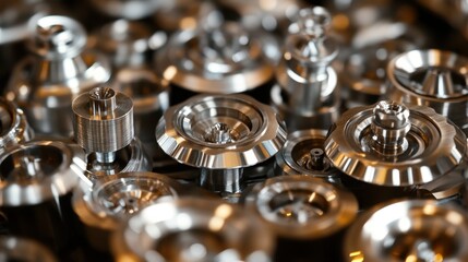 A worker assembles mechanical parts on a conveyor line in a high-volume production plant.