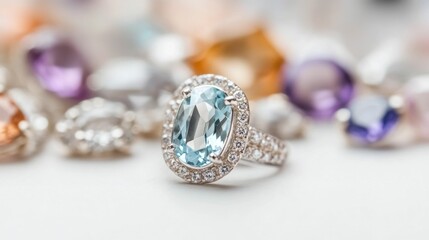 Fototapeta premium Opulent Jewelry Gallery Showcasing Exquisite Gems and in Curated Collections A captivating display of luxury elegance and brilliance