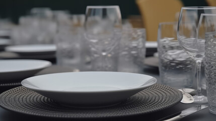 table setting for a dinner