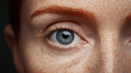 Obraz premium Detailed beauty portrait showcasing the radiant glowing texture and fine lines of mature skin This close up image highlights the natural youthful glow and smooth complexion of an aged face