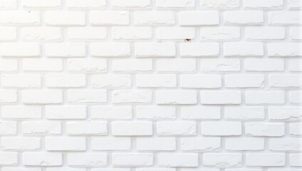Sleek white brick wall in horizontal alignment; each glossy, rectangular brick exudes brightness, creating an elegant and refined backdrop