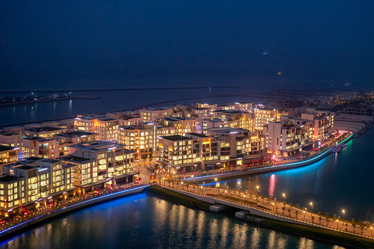 Aerial view of Gewan island Pearl Qatar 