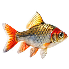 Fototapeta premium Vibrant Red and Gold Fancy Koi Fish Aquatic Animal