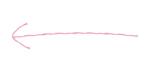 Hand drawn simple arrow drawn with wax crayon, chalk or charcoal. Uneven dry texture for underlining highlighting. Pencil drawn lines, strikethrough, grungy vector isolated on white