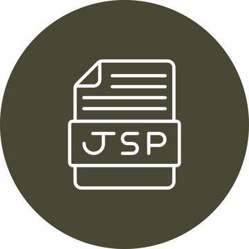 Jsp File Formate Vector Icon Design