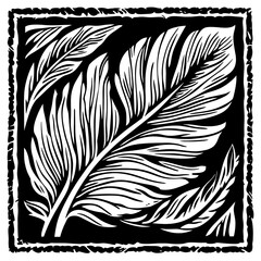 Obraz premium Ornamental Feather Design for Decorative Use