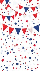 Fototapeta premium Festive Red, White, and Blue Icons for Presidents’ Day , Presidents' Day