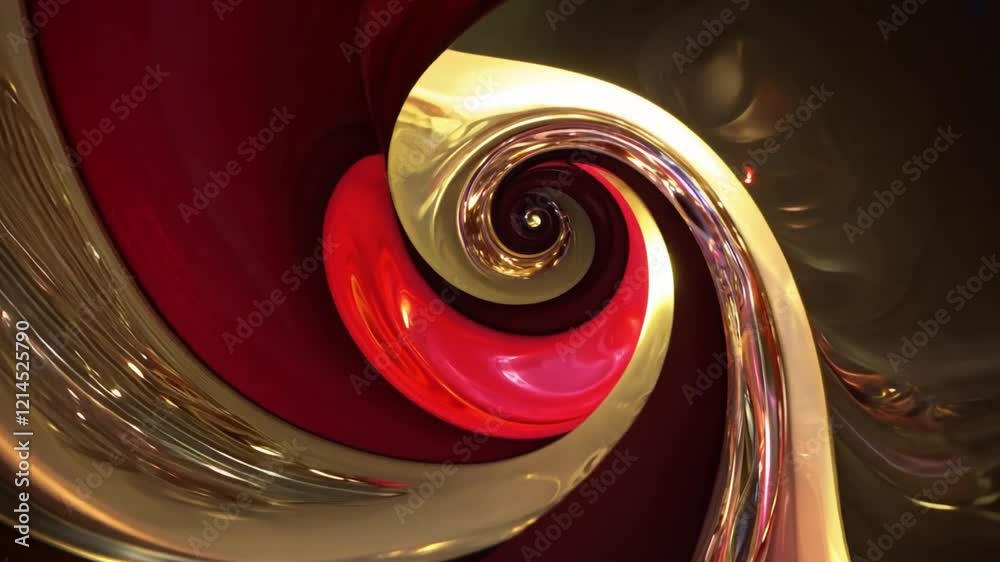 Poster a captivating swirl of vivid red and gold tones creates an abstract composition, highlighting an eng