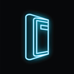 Neon sign showing a book, great for any project needing a retro style