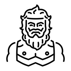A line style icon of greek character 
