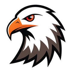 Powerful Bald Eagle Head Illustration