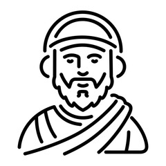 A line style icon of pontifex character 