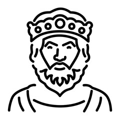 A line style icon of quirinus god 