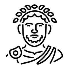 A linear icon of ancient roman actor 