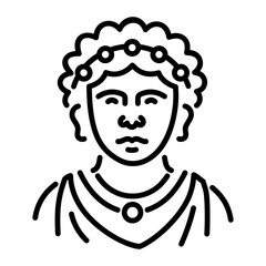 A character from roman mythology, line style icon 