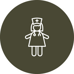 Hospital Nurse Vector Icon Design