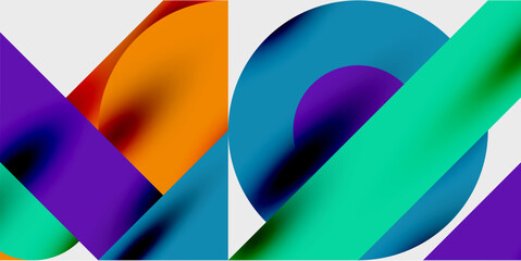 Obraz premium Vibrant abstract background circles with smooth gradients, creating a dynamic and modern design. Ideal for creative, tech, or contemporary-themed projects