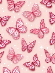 butterfly pink background 