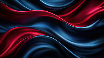 Obraz premium Abstract flag background with red white and blue colors, silk texture, waving in wind.