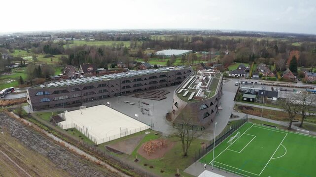Hamburg Kirchwerder Stadtteilschule Teufelsort aus der Luft