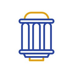 Simple column design graphic with color