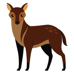 Graceful Deer Illustration on White Background