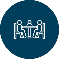 Family Dinner Vector Icon Design