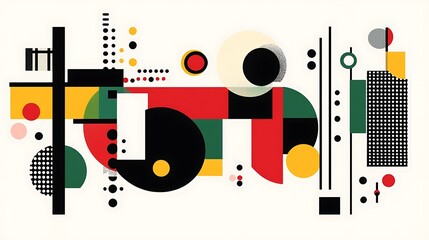 Obraz premium Abstract geometric shapes composition (12)