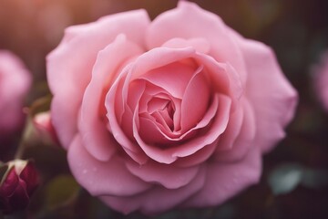 A beautiful pink rose flowers | Sweet pink rose flowers. Generative AI
