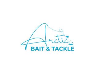 Ice Fishing and Tackle Business Logo Design Template