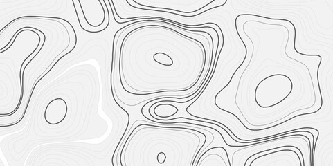 Abstract topographical linier graphics map background. Patterns topographic line map. Vintage outdoors style, Black and white contours stylized height topography lines map. Vector illustration.