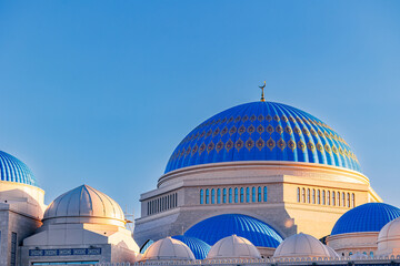 Beautiful blue domes of Astana: stunning islamic architecture in Kazakhstan