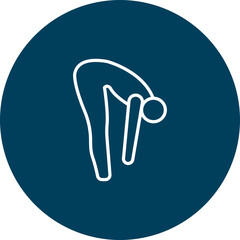 Standing Forward Bend (Uttanasana) Vector Icon Design