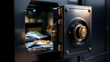 Secure Safe with Cash and Jewelry Protection