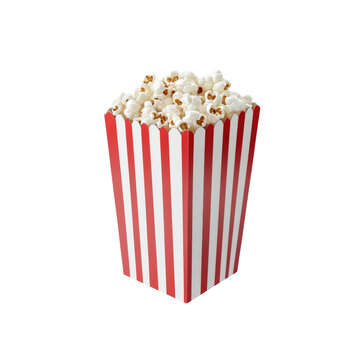 recommend clip art: Red and white striped popcorn box clip art, transparent background, PNG 