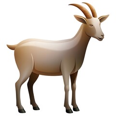 Obraz premium goat isolated on white