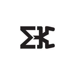 Obraz premium Initial logo monogram letters bold