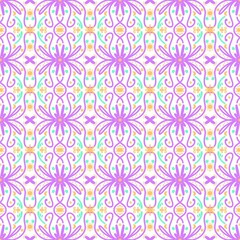lilac pattern with vivid yellow and bright green line pattern