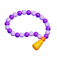 Prayer Beads, Ramadan Kareem, Islamic, Eid Mubarak, 3d rendering.
